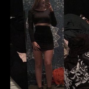 black mini dress